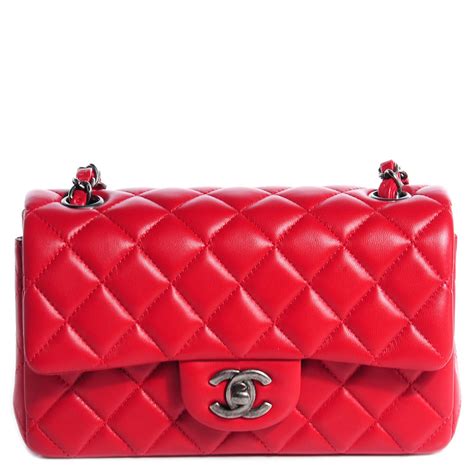 chanel red flap mini|chanel mini flap bag fashionphile.